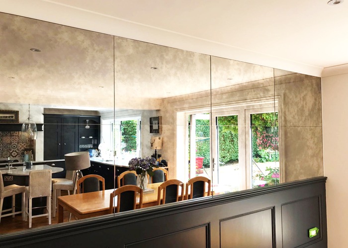 Dining Mirror Feature Wall