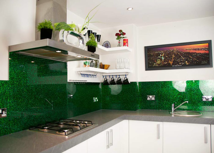 Green Kitchen Splashbacks